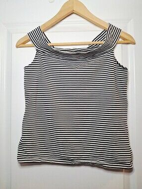 Vintage 90s Majora Striped Sleeveless Top (M)